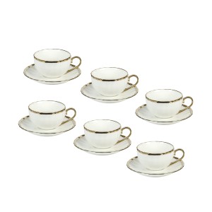 Puodelių rinkinys porcelianinis 6 vnt. 180 ml PL-2619 br