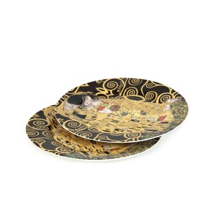 Lėkštės desertinės porcelianinės 2 vnt. 19x1.2x19 cm G. Klimt DUO