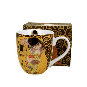 Puodelis porcelianinis XXL G. Klimt Bučinys 1000 ml DUO