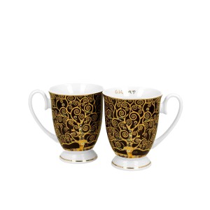 Puodeliai porcelianiniai 2 vnt G.Klimt Gyvenimo medis 320 ml DUO