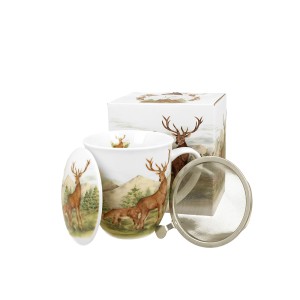 Puodelis porcelianinis su sieteliu Elniai 400 ml DUO