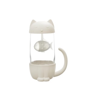 Puodelis su sieteliu 300 ml Katė 10,6x15,5x7,1 cm The Concep Factory KA0554