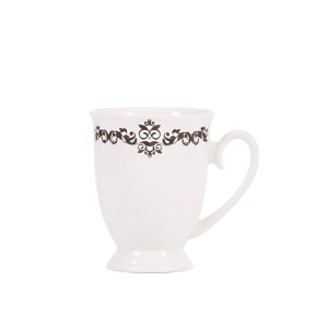 Puodelis porcelianinis DIANA 300 ml baltas/pilkas Ambition 62977