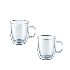 Puodeliai stikliniai 2 vnt su dvigubomis sienelėmis 250 ml MIA Ambition 96854