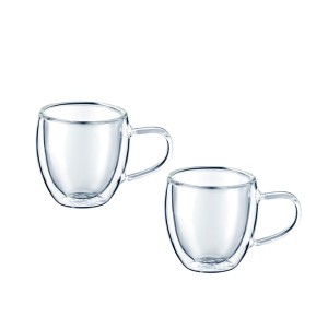 Puodeliai stikliniai 2 vnt su dvigubomis sienelėmis 250 ml MIA Ambition 96858