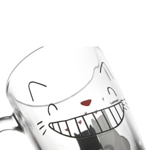 Puodelis stiklinis 320 ml Katės New Morning Luminarc 33786