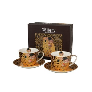 Puodeliai porcelianiniai 2 vnt. 250 ml G.KLIMT Bučinys DUO