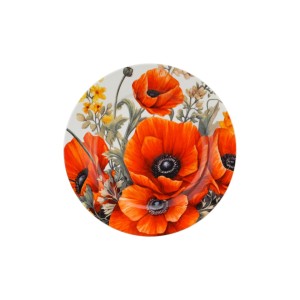 Lėkštės desertinės porcelianinės 19 cm Aguonos DUO