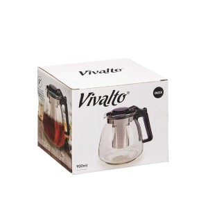 Arbatinukas stiklinis 900 ml 16x12x12 cm Vivalto 68836
