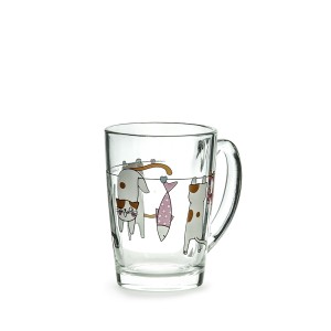 Puodelis stiklinis 320 ml Katės New Morning Luminarc 33799