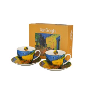 Puodeliai porcelianiniai  2 vnt. 270 ml Van Gogh Kavinės terasa naktį  DUO