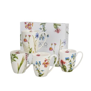 Puodeliai porcelianiniai 4 vnt. 360 ml  COLORS OF NATURE DUO