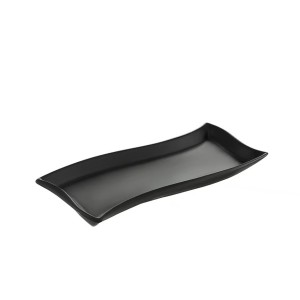 Padėklas/lėkštė 26x10 cm SALSA porcelianas, juoda spalva Ambition 94758