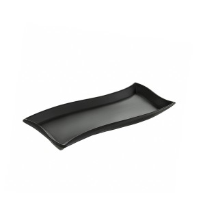 Padėklas/lėkštė 30x10 cm SALSA porcelianas, juoda spalva Ambition 94759