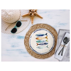 Lėkštė D20 cm porcelianinė Glossy PEIXE La Mediterranea PEI28104