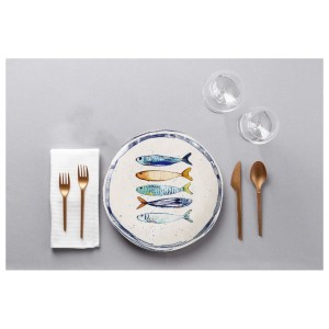 Lėkštė D20 cm porcelianinė Glossy PEIXE La Mediterranea PEI28104