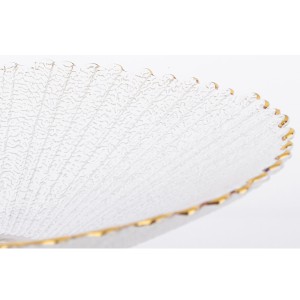 Dubuo stiklinis baltos/aukso spl. 10,5x25x25 cm 162397