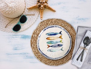 Lėkštė D26 cm porcelianinė Shiny PEIXE La Mediterranea PEI28100