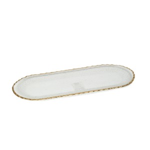 Lėkštė stiklinė balta 2x43x16 cm 144348