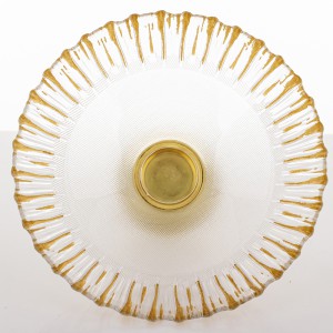 Dubuo stiklinis baltos/aukso spl. 11x25x25 cm 180031