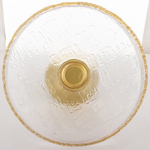 Dubuo stiklinis baltos/aukso spl. 15x30,5x30,5 cm 180032