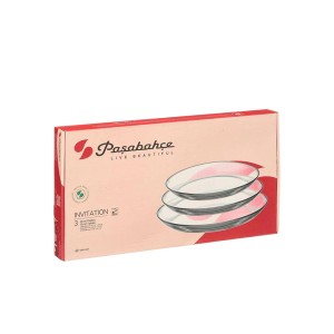 Lėkštės stiklinės ovalios skaidrios3vnt. 21x16cm 25x19cm 29x22cm Pasabahce 52122