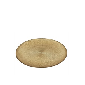 Lėkštė stiklinė aukso rusva D27 cm Home Deco KA6136