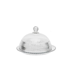 Lėkštė-padėklas stiklinis su dangčiu 20x20x13.5 cm 8445393534329