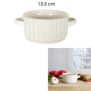 Dubenėlis sriubai su rankenėlėmis D8,5 cm keram-akm.masė Home Deco KA0414