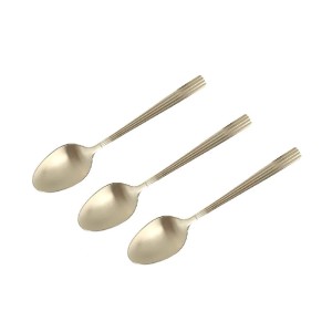 Šaukšteliai desertiniai 3 vnt 14,8cm nerūdijančio plieno, matiniai Louvre Quttin