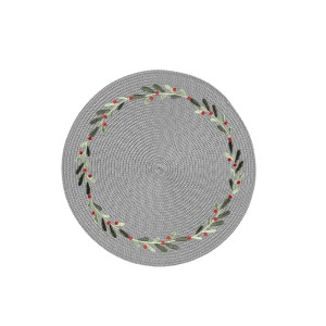 Padėkliukas stalo D38 cm pilkas Vainikėlis Varpu Winteria 619702 kld