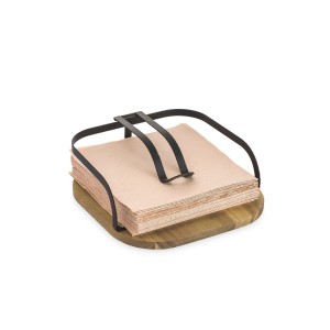 Laikiklis servetėlėms medinis, metalinis 20x20x7cm West Confortime BY01017874938