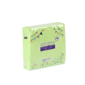 Servetėlės popierinės salotinės spalvos 38x38 cm 30 vnt. Colorparty 29277