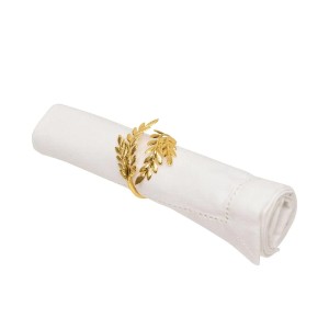 Žiedai servetėlėms metaliniai Lapeliai 2 vnt 6x4x5 cm Atmosphera 208509