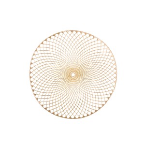 Padėkliukas stalo D38 cm aukso spalvos PVC Atmosphera 152140B