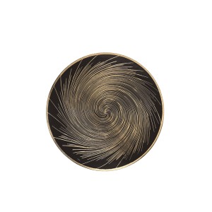 Padėkliukas stalo D38 cm PVC juodos sp. SPIRALE douceur d'intérieur