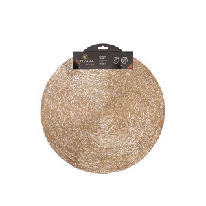 Padėkliukas stalo D38 cm aukso salvos PVC Kinvara 10367