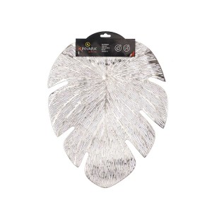 Padėkliukas stalo 36x46 cm Lapas sidabro sp. PVC Kinvara 10373