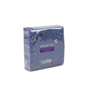 Servetėlės popierinės mėlynos spalvos 38x38 cm 30 vnt Colorparty 29931