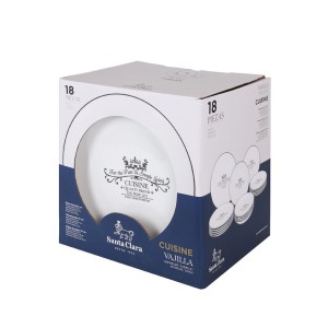 Indų rinkinys 18 vnt. 6-iems asm. (servizas) porcelianas Santa Clara STA-1600516