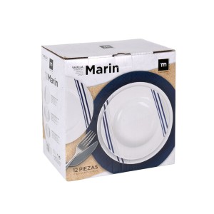Indų rinkinys 12 vnt. 4-iems asm. (servizas) porcelianas Mediterranea 9211D1202
