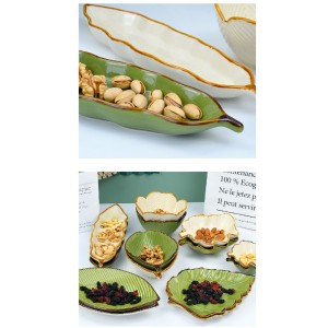 Lėkštė porcelianinė lapo formos 30 cm HOJA 144006