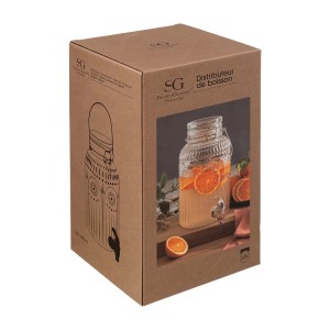 Indas stiklinis skysčiams su kraniuku 3,8 L talpos Secret de Gourmet 194894