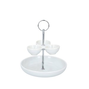 Padėklas užkandžiams 2 aukštų D17,5x22cm ALPINA 871125249546