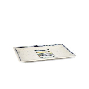 Padėklas/lėkštė 25x15x2 cm melaminas PEIXE La Mediterranea BY07032379154