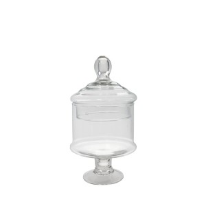 Indelis stiklinis saldainiams su dangteliu H23 cm 8445393443959