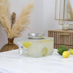 Indas stiklinis skysčiams su kraniuku 3 L talpos Home Deco KV7436