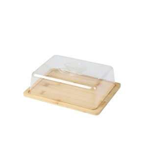 Padėklas sūriui su plastikiniu dangčiu 24x18x7 cm Bambou & CO 37740