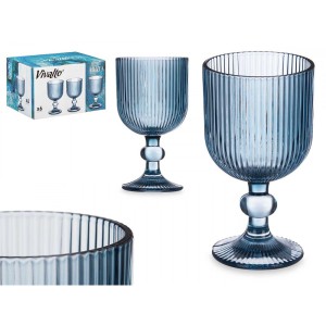 Taurės vandeniui 370 ml 6 vnt komplekt. mėlynos sp. Vivalto 84925