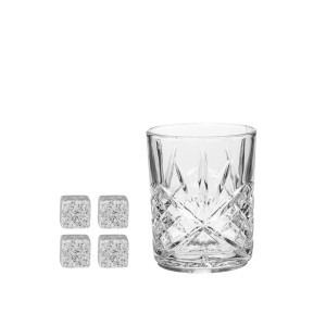 Viskio rinkinys (taurė ir akmeniniai kubeliai) Winteria 640813